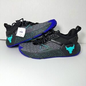 Under Armour Project Rock 6 UA Black Neptune Cross Training Shoe New Size 8